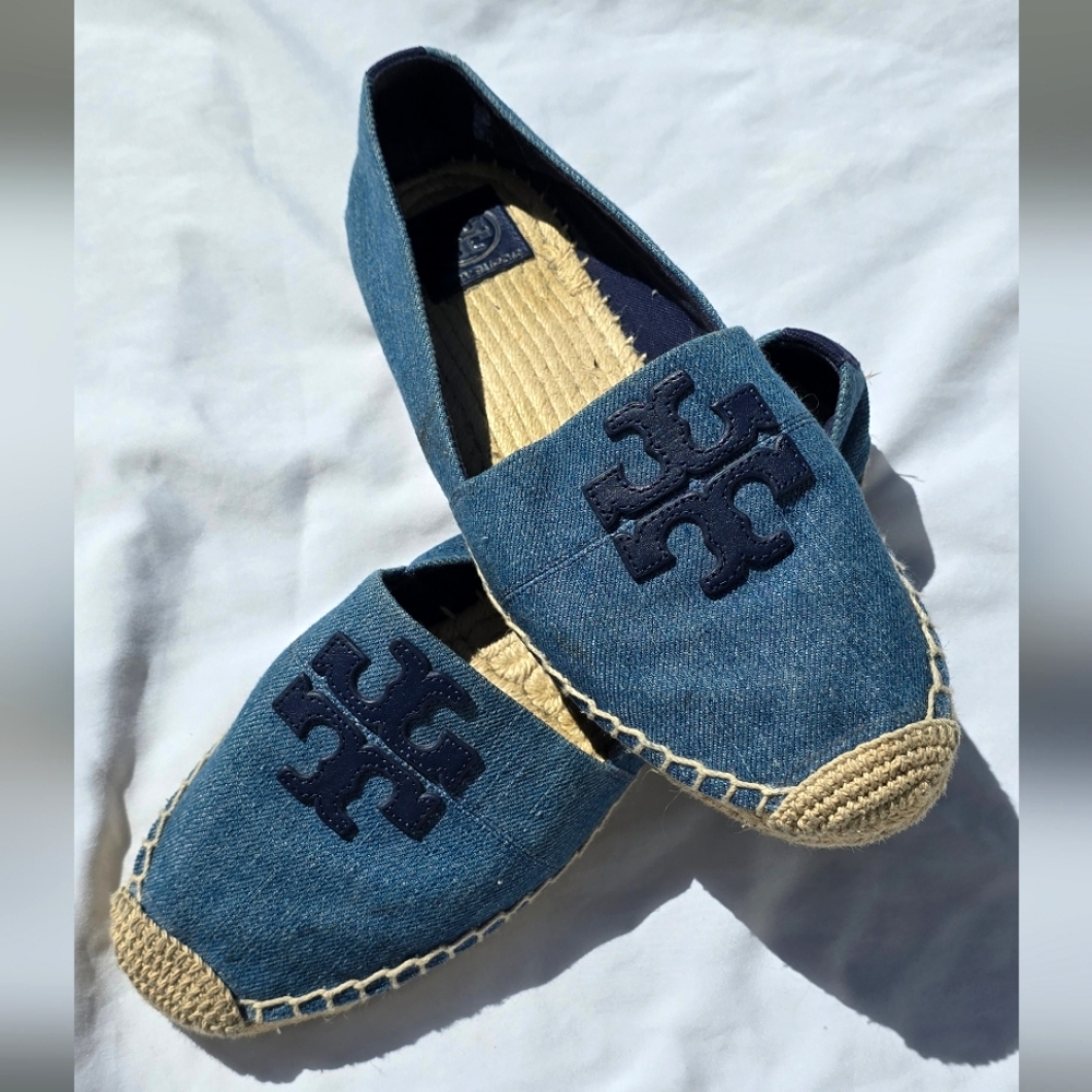 Tory Burch Espadrille in Denim -size 9